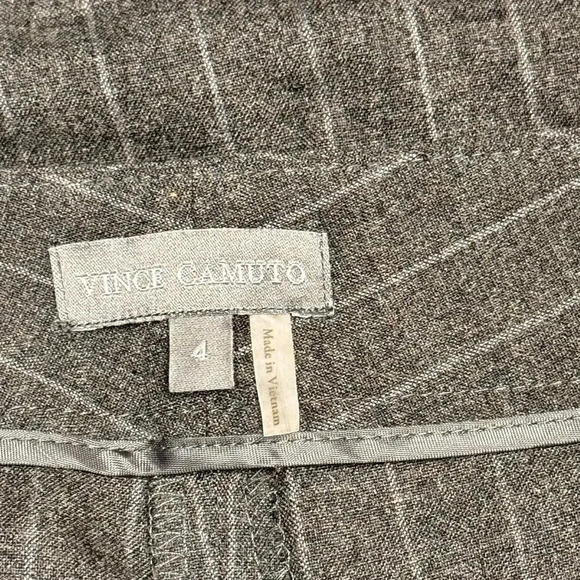 Vince Camuto Pinstriped Ankle Pants Heather Gray White Women's 4 - Picture 4 of 9